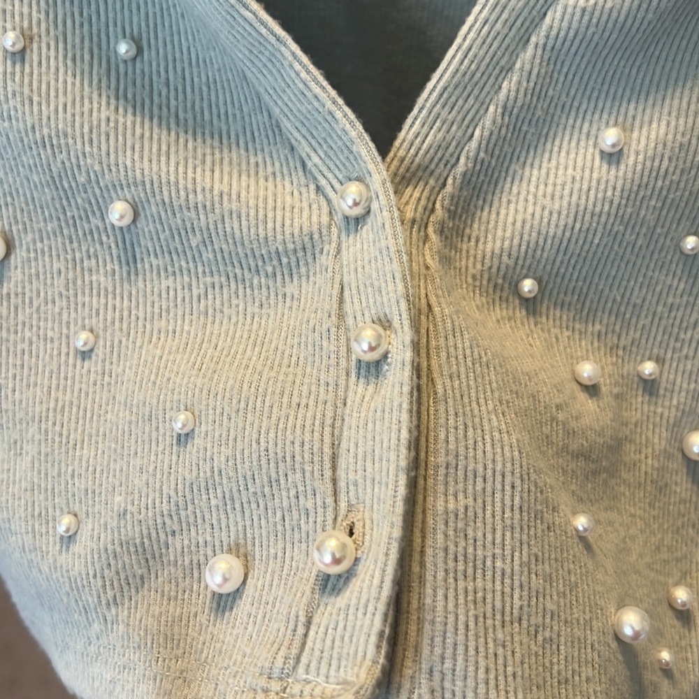 Zara Pearl Grey Cardigan - Picture 9 of 10